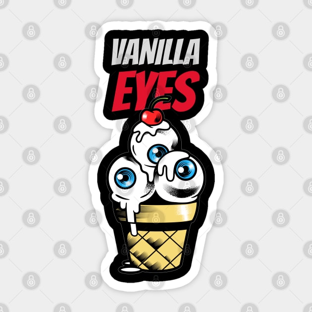 Vanilla Ice I Vanilla Eyes I Halloween Costume Party Sticker by schmomsen